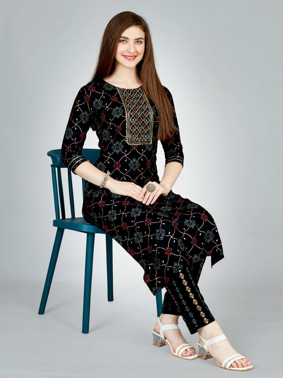 Fully Stiched Rayon Kurti Pant Set