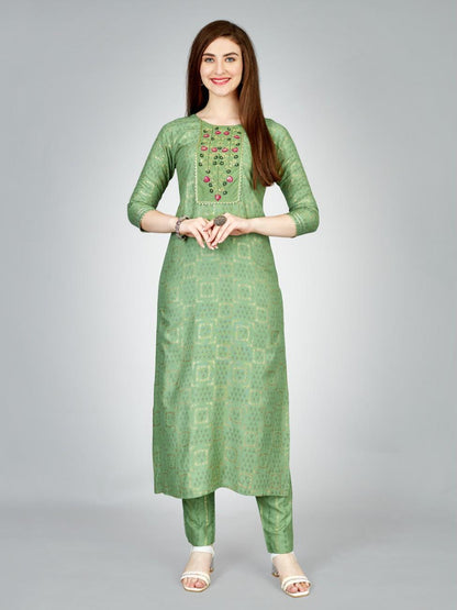 Fully Stiched Rayon Kurti Pant Set