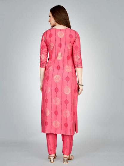 Fully Stiched Rayon Kurti Pant Set