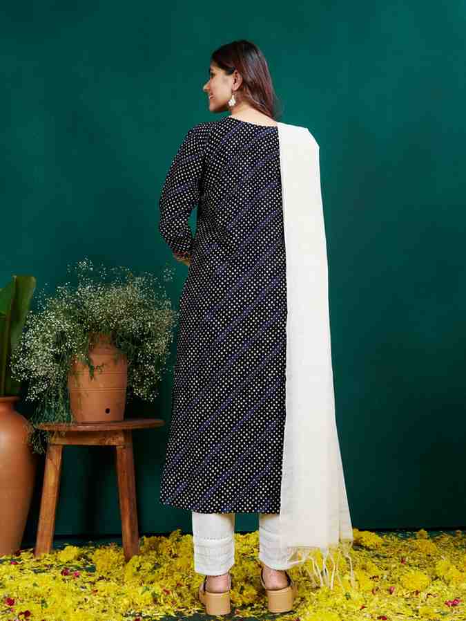 Fully Stiched Rayon Kurti Pant Dupatta Fabric