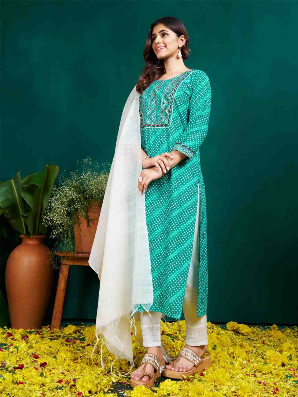 Fully Stiched Rayon Kurti Pant Dupatta