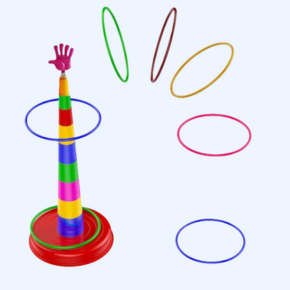 Shape Sorter Ring Toss Game for Ages 3 to Adults - Educational Toy for Kids with Shape Recognition and Hand-Eye Coordination