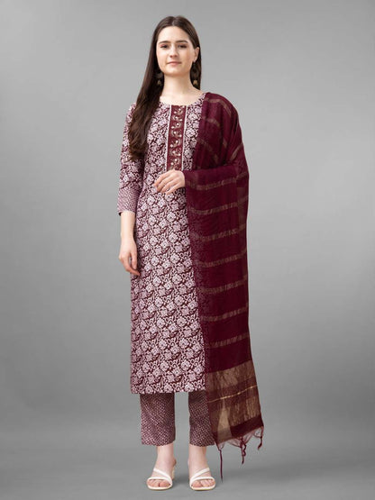 Fully Stiched Rayon Kurti Pant Dupatta