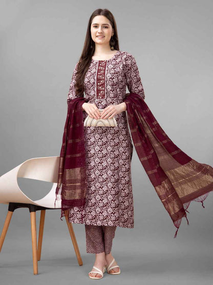Fully Stiched Rayon Kurti Pant Dupatta