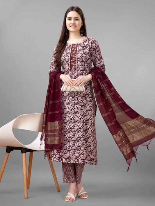 Fully Stiched Rayon Kurti Pant Dupatta