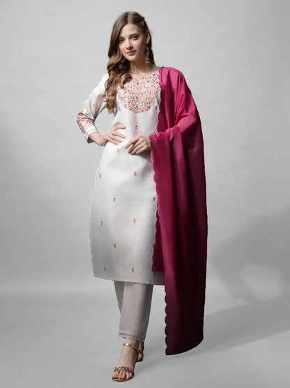 Fully Stiched Cotton Kurti Pant Dupatta
