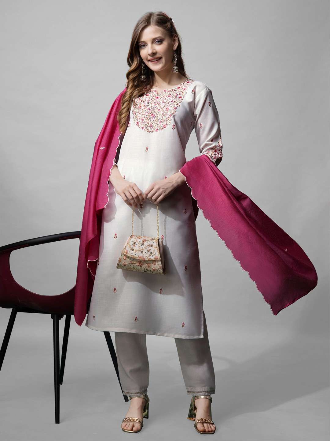 Fully Stiched Cotton Kurti Pant Dupatta