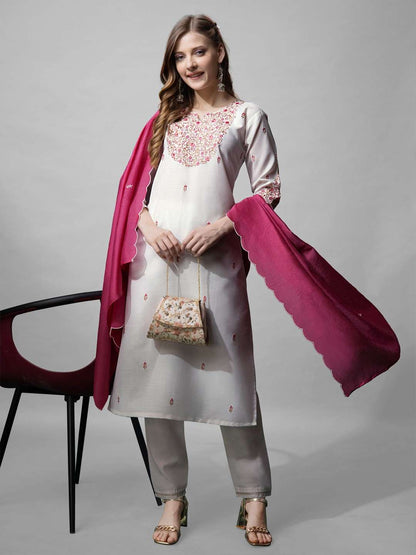 Fully Stiched Cotton Kurti Pant Dupatta