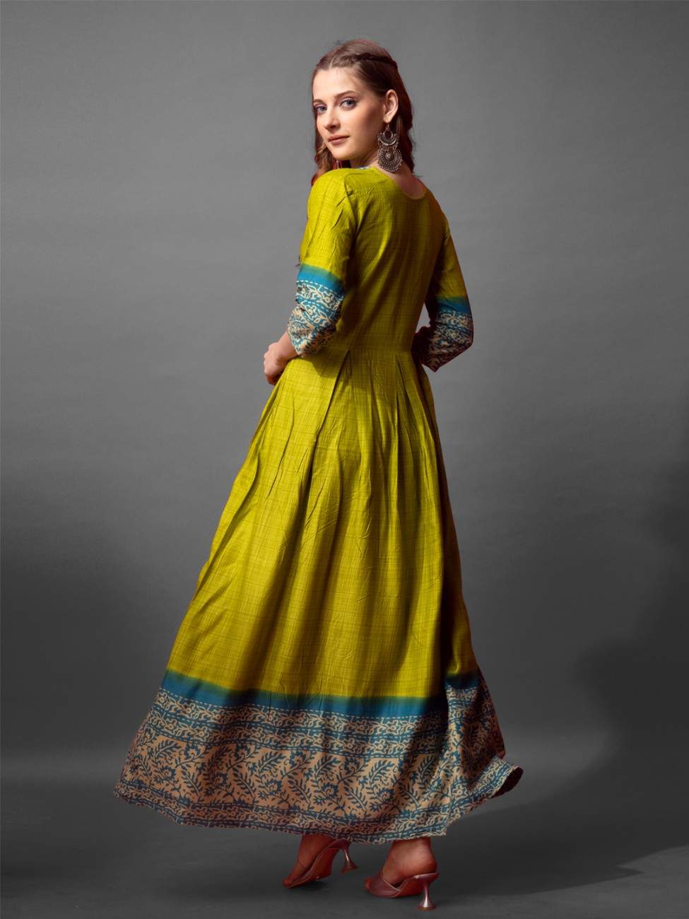 Fully Stiched Cotton Anarkali Gown