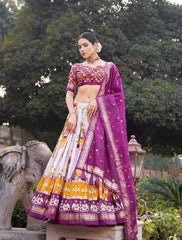 Tusser Silk Lehenga Choli