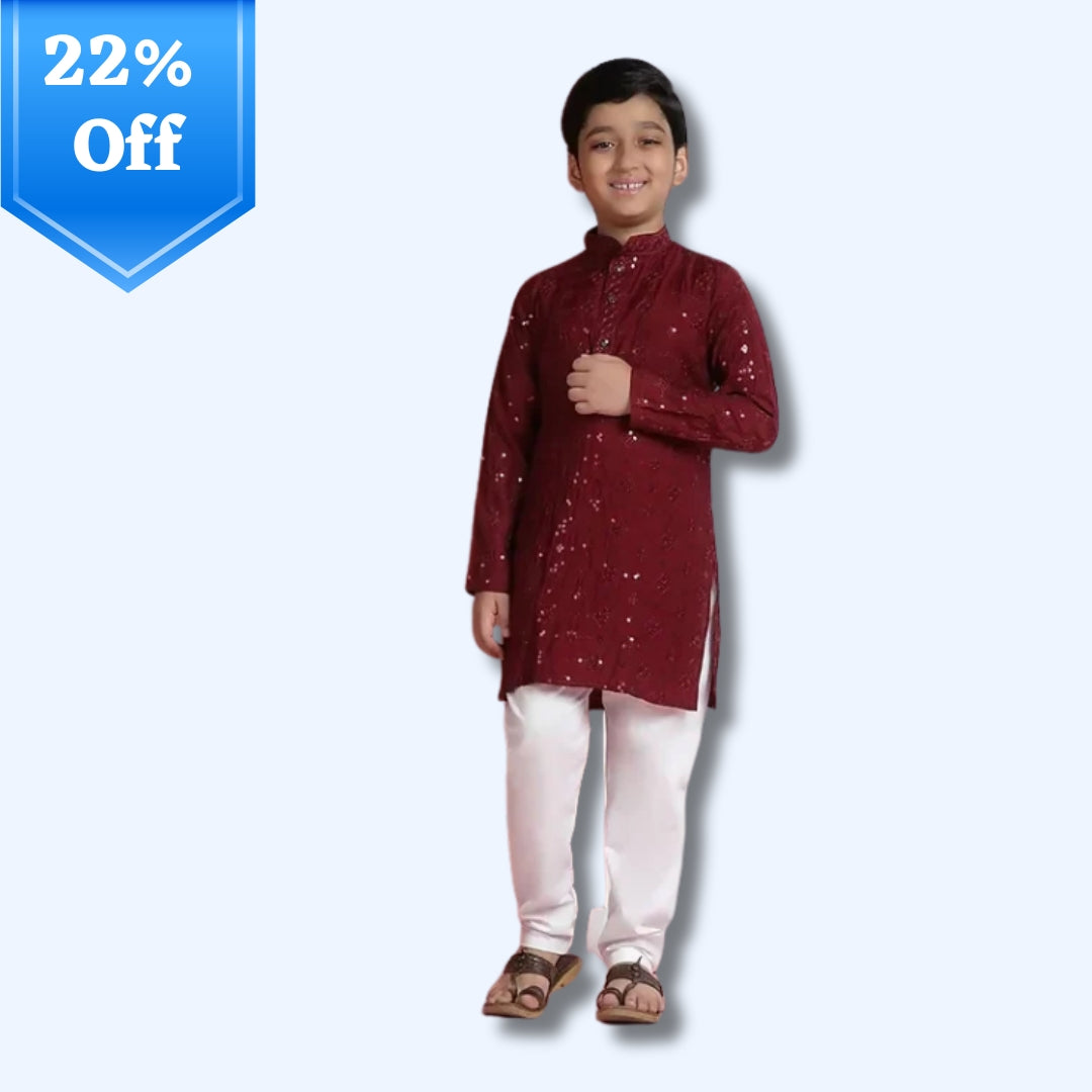 Kids chikankari kurta pajama