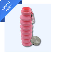 Foldable Water Bottle, Silicone Leak Proof Portable Sports Travel Water Bottle for Outdoor, Gym, Hiking (1 Pc / 24 cm Foldable)