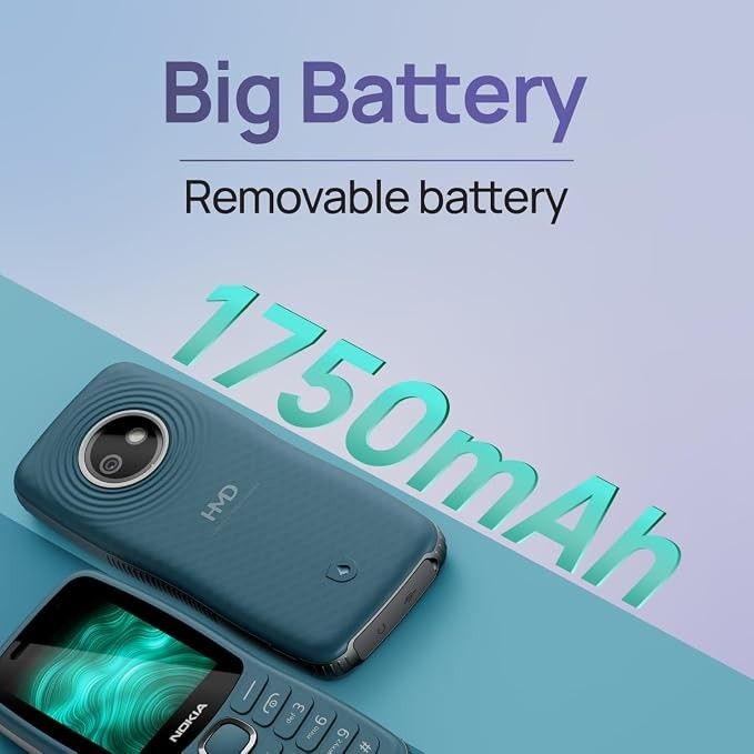 Nokia 123 Shield feature phone with battery
