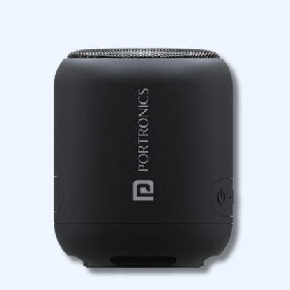 Portronics SoundDrum 1 10W TWS Portable Bluetooth 5.3 Speaker with Powerful Bass, Type C Charging Cable Included(Black)