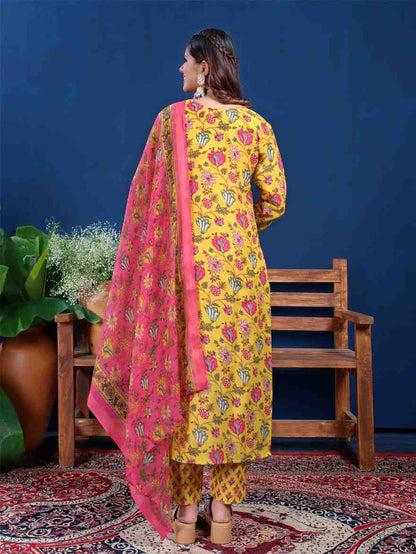 Fully Stiched Cotton Kurti Pant Dupatta