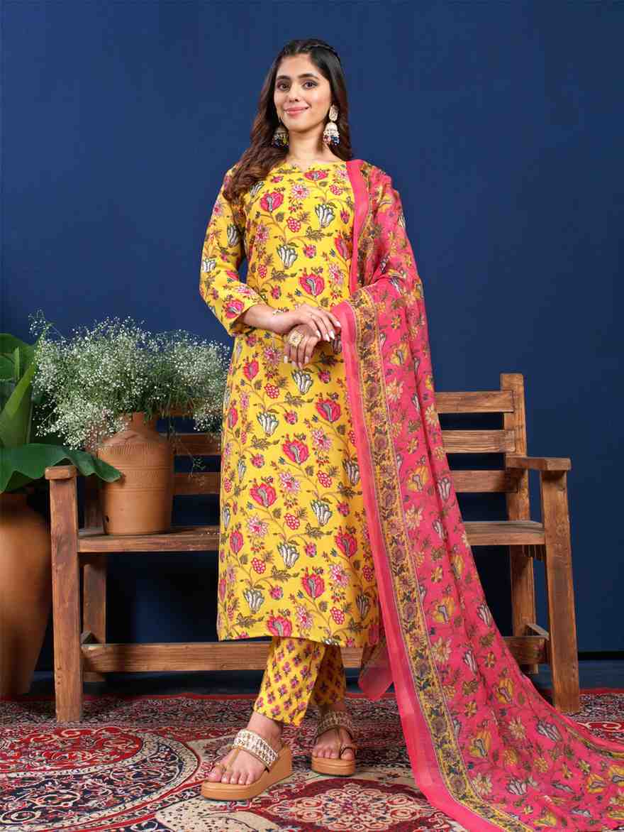 Fully Stiched Cotton Kurti Pant Dupatta