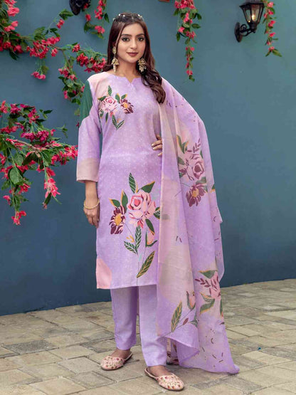 Fully Stiched Cotton Blend Kurti Pant Dupatta