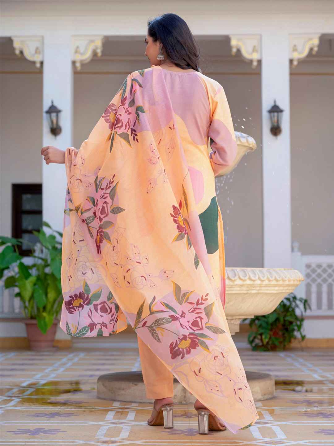 Fully Stiched Cotton Blend Kurti Pant Dupatta