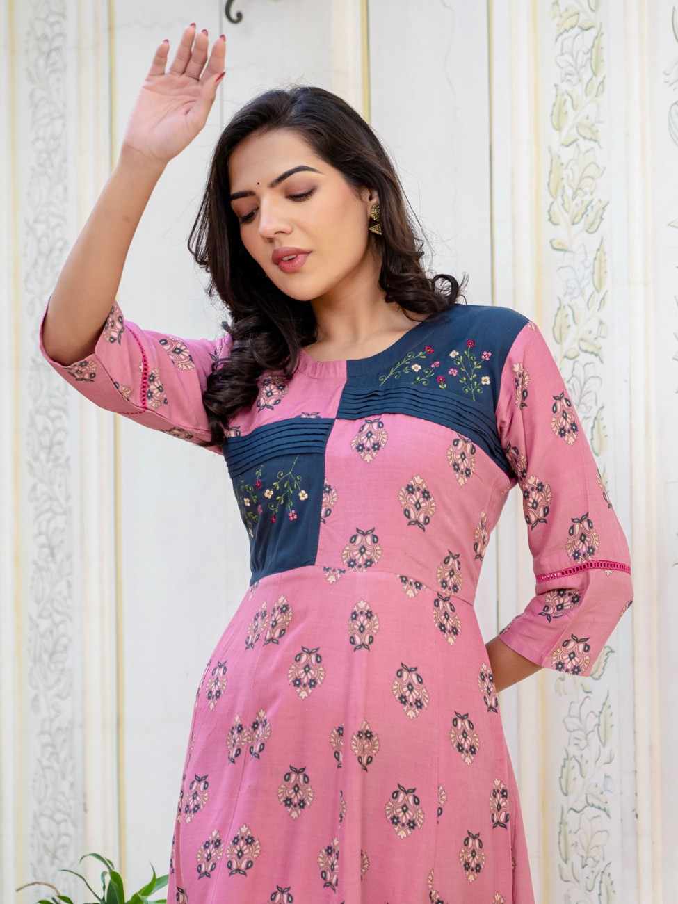 Fully Stiched Rayon A-Line Kurta