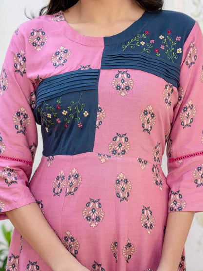 Fully Stiched Rayon A-Line Kurta