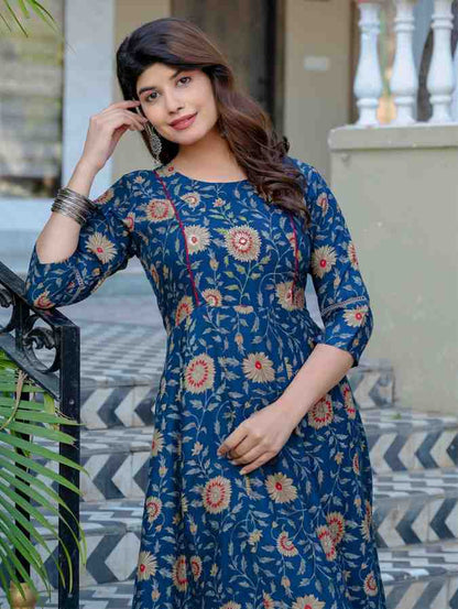 Fully Stiched Rayon A-Line Kurta