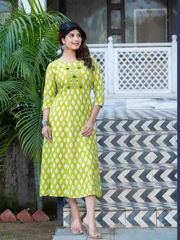 Fully Stiched Rayon A-Line Kurta