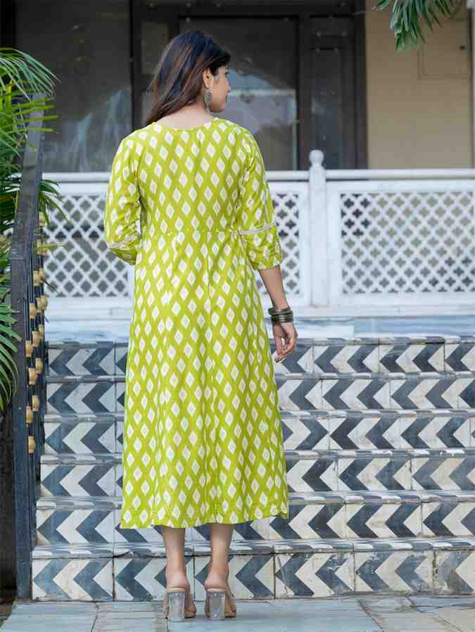 Fully Stiched Rayon A-Line Kurta