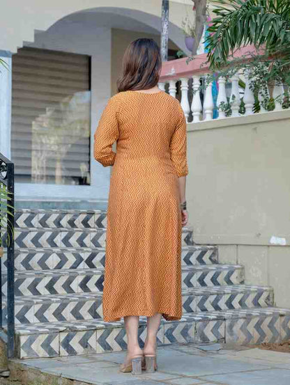 Fully Stiched Rayon A-Line Kurta