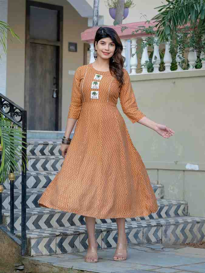 Fully Stiched Rayon A-Line Kurta