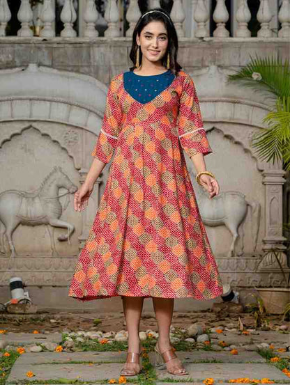Fully Stiched Rayon A-Line Kurta