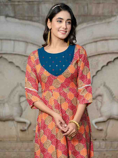 Fully Stiched Rayon A-Line Kurta