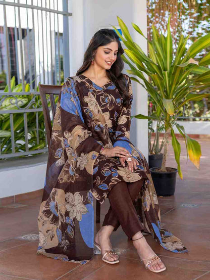 Fully Stiched Cotton Kurti Pant Dupatta