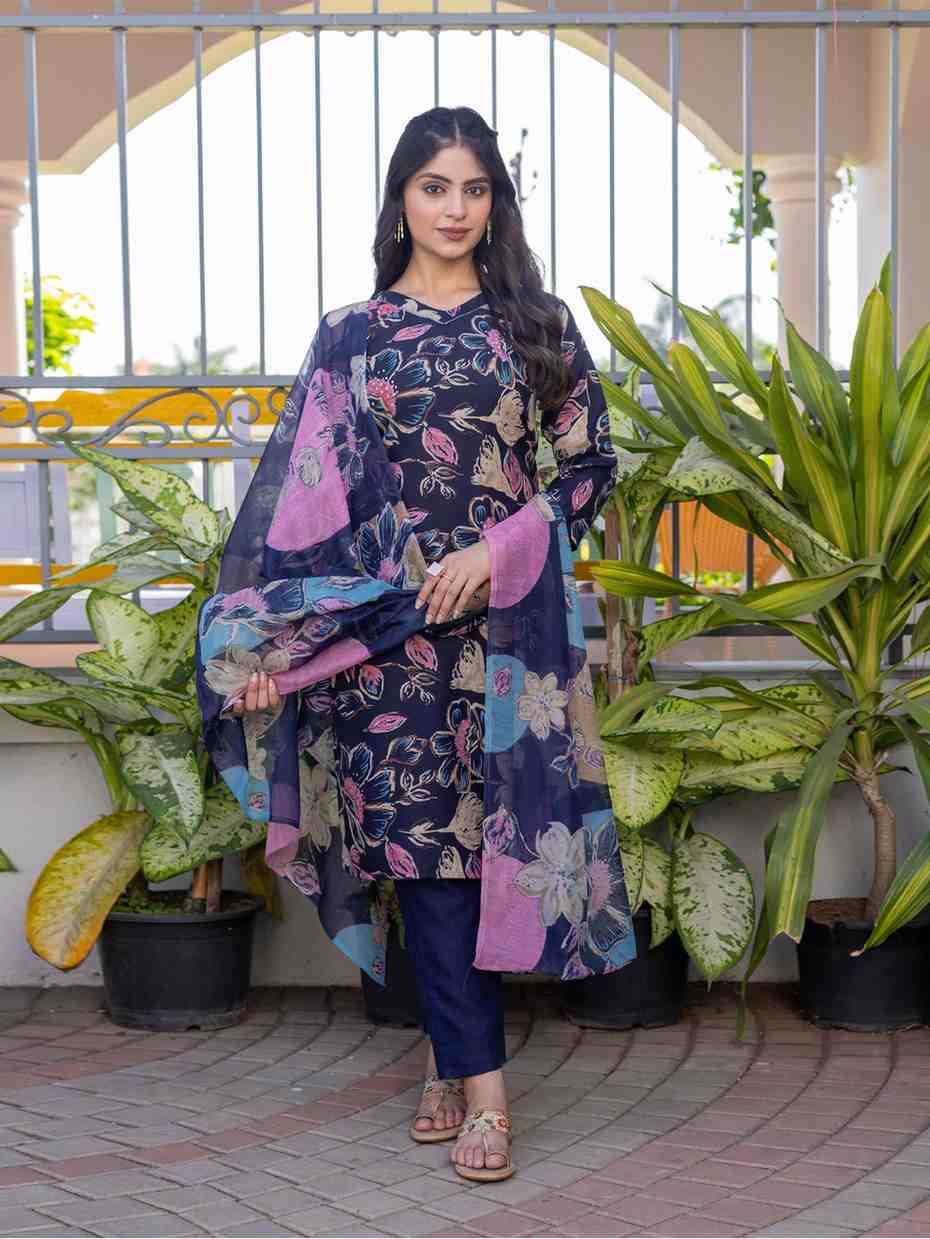 Fully Stiched Cotton Kurti Pant Dupatta