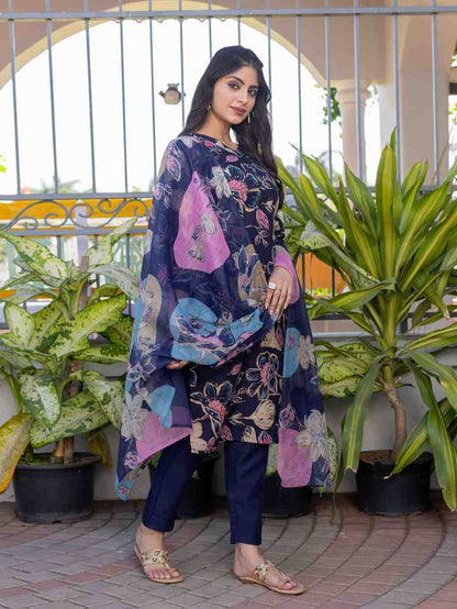 Fully Stiched Cotton Kurti Pant Dupatta