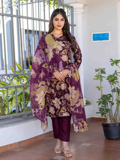 Fully Stiched Cotton Kurti Pant Dupatta