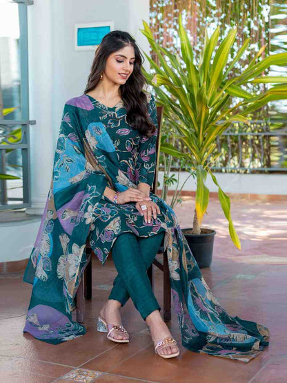 Fully Stiched Cotton Kurti Pant Dupatta