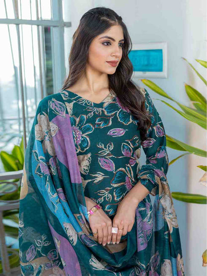 Fully Stiched Cotton Kurti Pant Dupatta