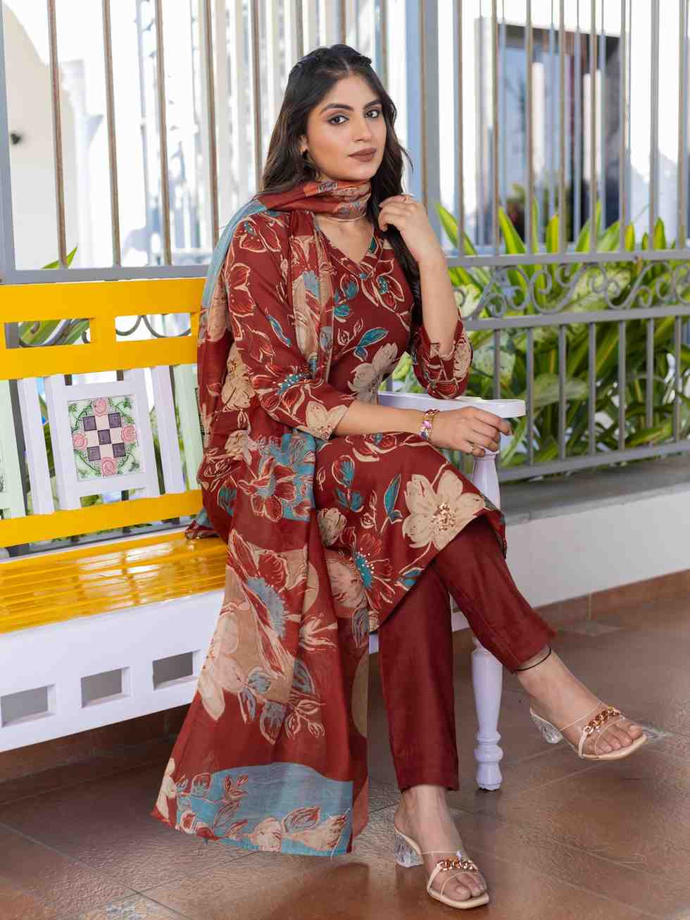 Fully Stiched Cotton Kurti Pant Dupatta