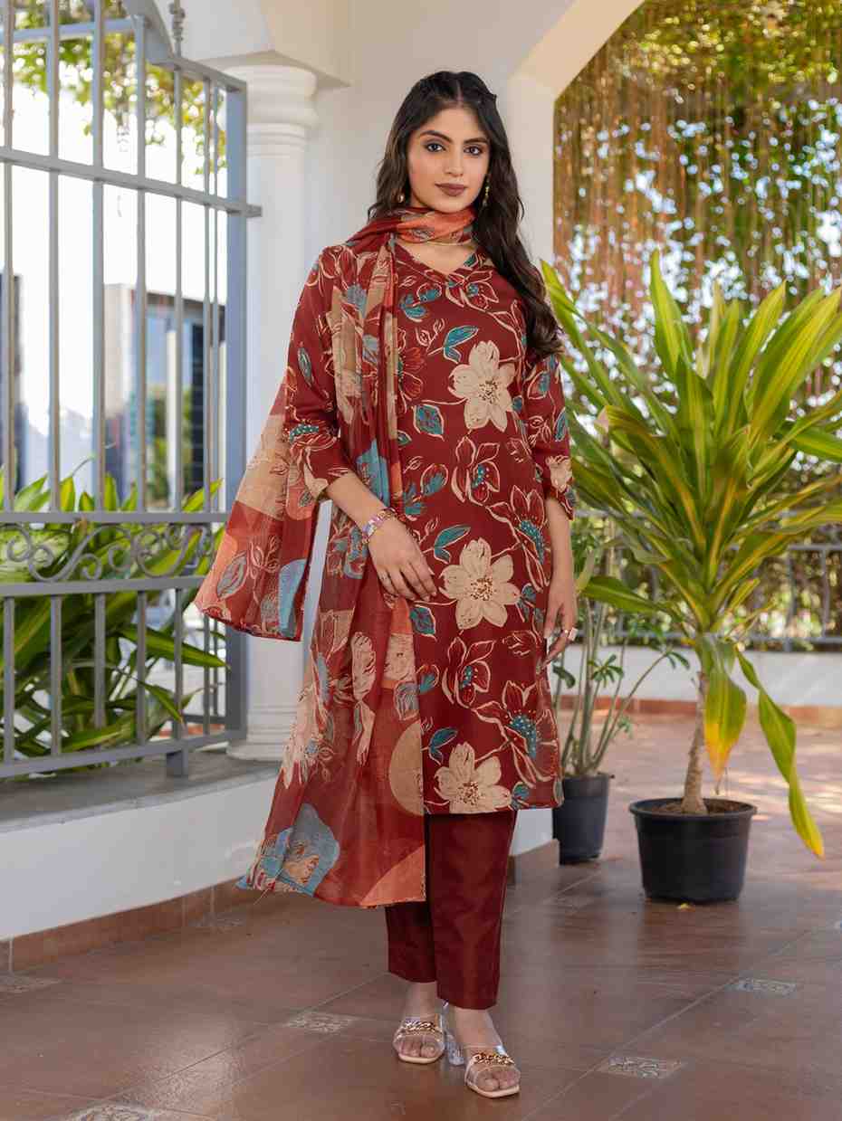 Fully Stiched Cotton Kurti Pant Dupatta
