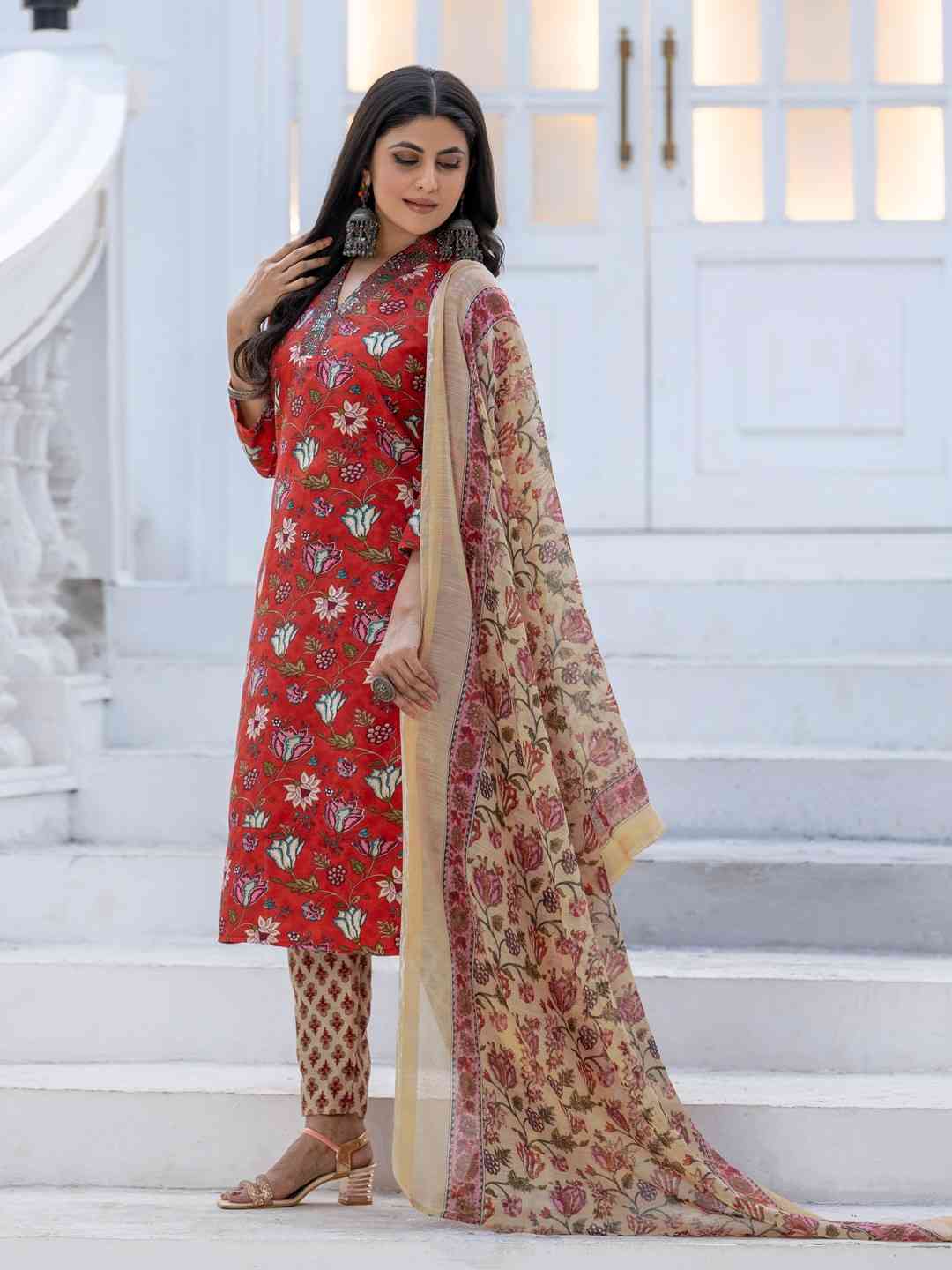 Fully Stiched Rayon Kurti Pant Dupatta