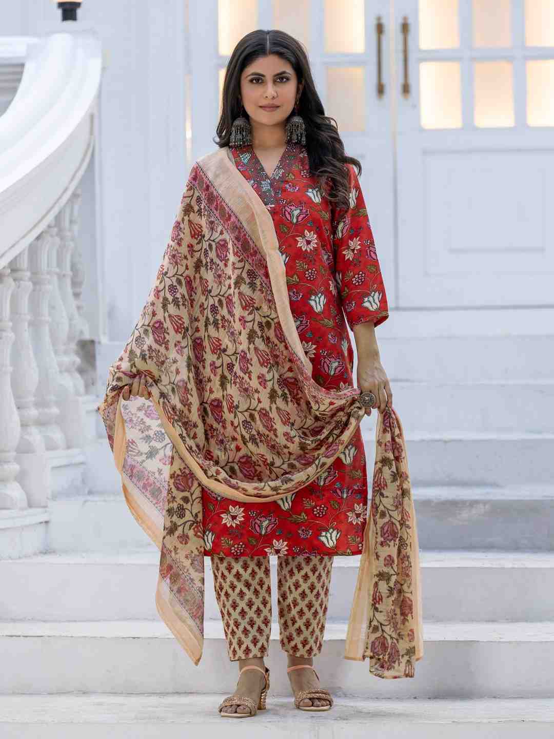 Fully Stiched Rayon Kurti Pant Dupatta