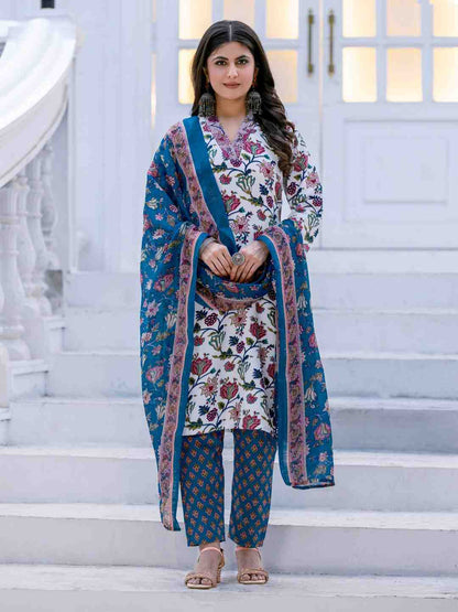 Fully Stiched Rayon Kurti Pant Dupatta