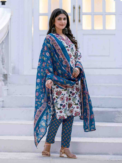 Fully Stiched Rayon Kurti Pant Dupatta