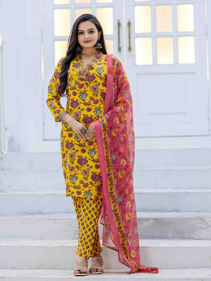 Fully Stiched Rayon Kurti Pant Dupatta