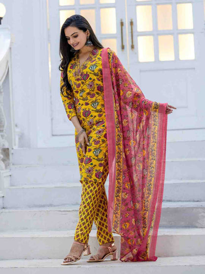 Fully Stiched Rayon Kurti Pant Dupatta