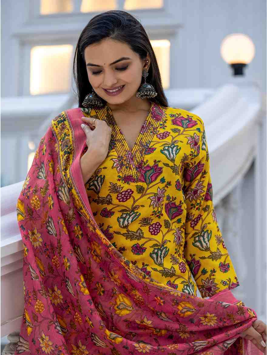 Fully Stiched Rayon Kurti Pant Dupatta