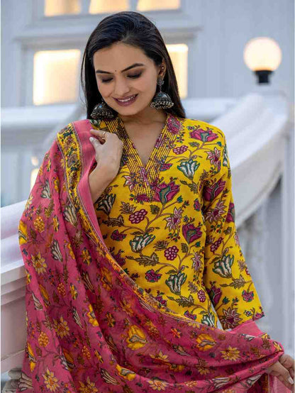 Fully Stiched Rayon Kurti Pant Dupatta