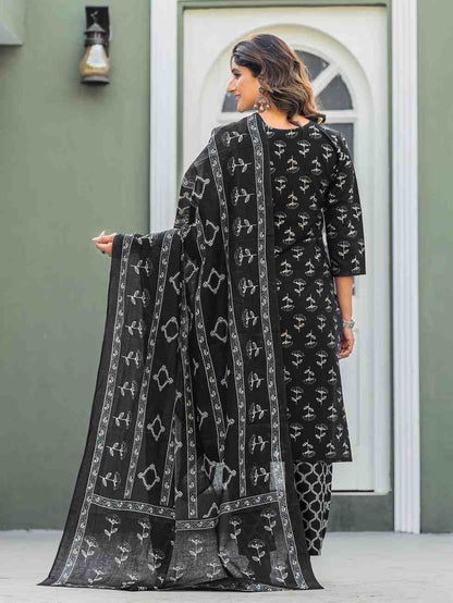 Fully Stiched Cotton  Kurti Pant Dupatta