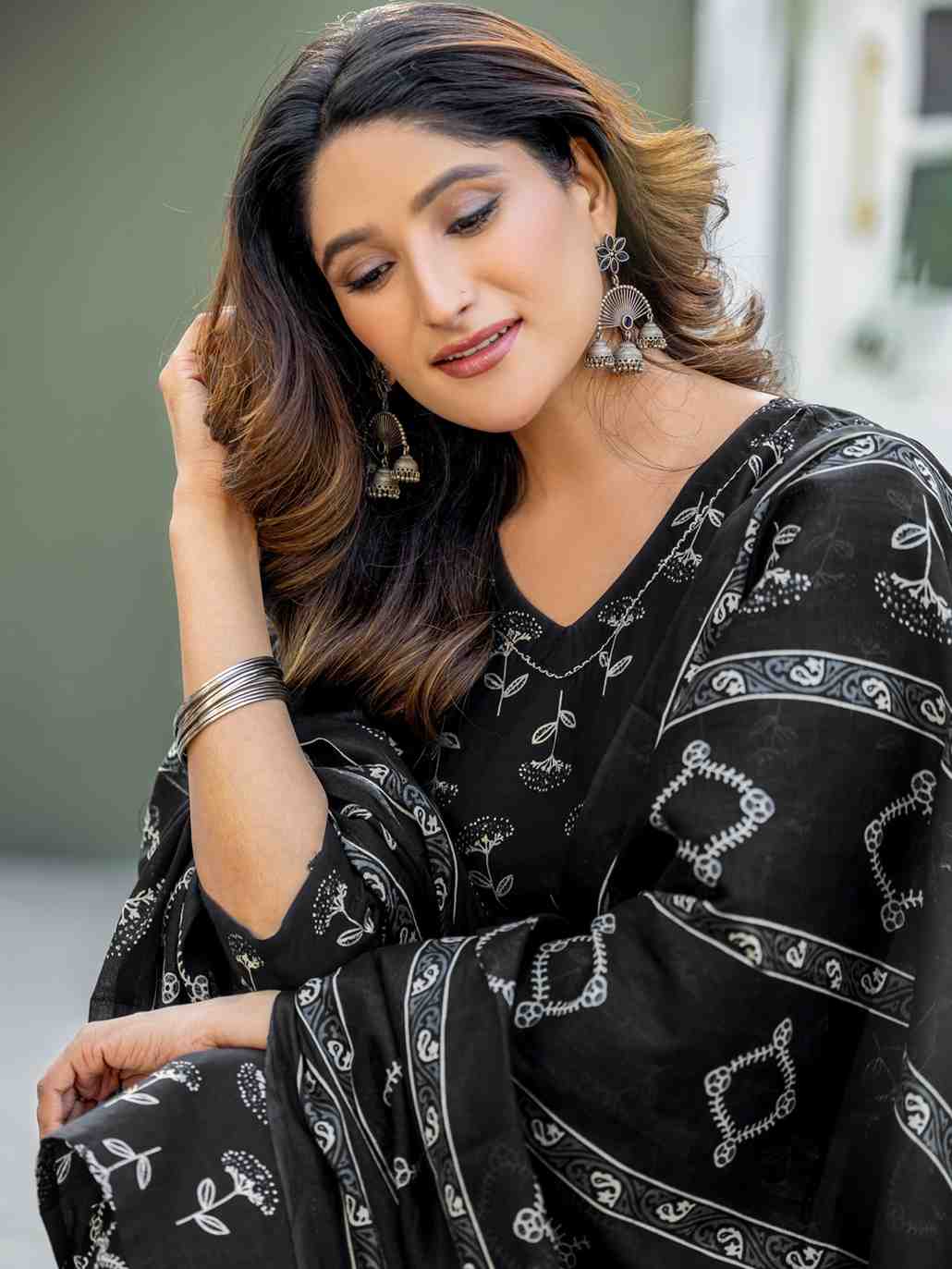 Fully Stiched Cotton  Kurti Pant Dupatta