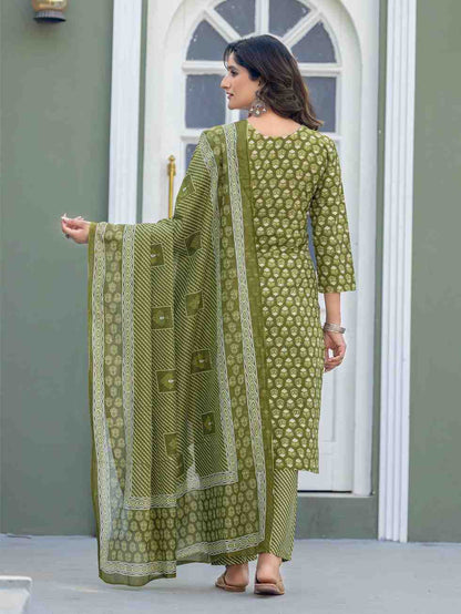 Fully Stiched Cotton  Kurti Pant Dupatta